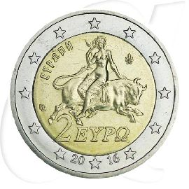 2 Euro Griechenland 2016 Münzen-Bildseite