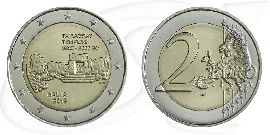 2 Euro Malta 2019 Münze Vorderseite und Rückseite zusammen