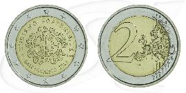 2 Euro Münze 2017 San Marino Münze Vorderseite und Rückseite zusammen