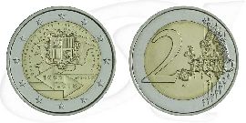 2 Euro Münze Andorra 2015 Münze Vorderseite und Rückseite zusammen