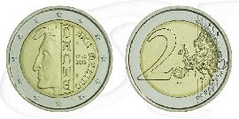 2 Euro Münze San Marino 2015 Münze Vorderseite und Rückseite zusammen
