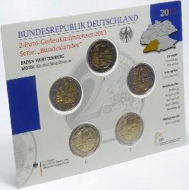 2 Euro Münzen Deutschland 2013 Maulbronn Blister