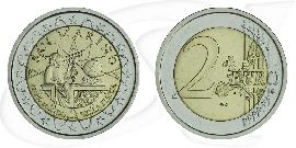 2 Euro San Marino 2005 Galilei Münze Vorderseite und Rückseite zusammen