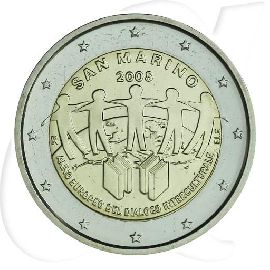 2 Euro San Marino 2008 Dialog Münzen-Bildseite