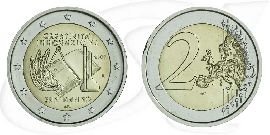 2 Euro San Marino 2009 Innovation Münze Vorderseite und Rückseite zusammen