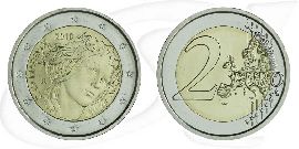 2 Euro San Marino 2010 Bottichelli Münze Vorderseite und Rückseite zusammen