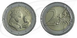 2 Euro San Marino 2019 Münze Vorderseite und Rückseite zusammen