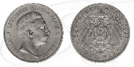 2 Mark 1896 Wilhelm Preussen Münze Vorderseite und Rückseite zusammen