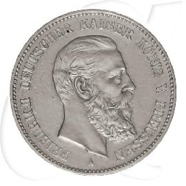 2 Mark König Friedrich 1888 Münzen-Bildseite