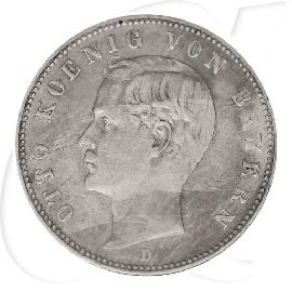 2 Mark Otto König von Bayern 1896 Münzen-Bildseite