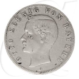 2 Mark Otto König von Bayern 1902 Münzen-Bildseite