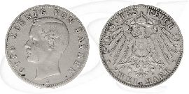 2 Mark Otto König von Bayern 1902 Münze Vorderseite und Rückseite zusammen