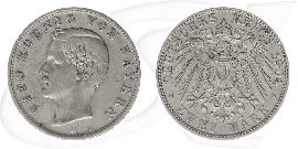 2 Mark Otto König von Bayern 1904 Münze Vorderseite und Rückseite zusammen
