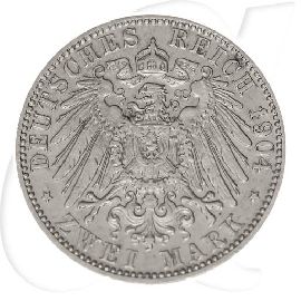 Deutschland Bayern 2 Mark 1904 ss Otto