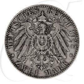 2 Mark Otto König von Bayern 1905 Münzen-Wertseite