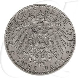 2 Mark Otto König von Bayern 1908 Münzen-Wertseite