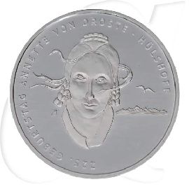 20 Euro Droste-Hülshoff 2022 Deutschland Münzen-Bildseite