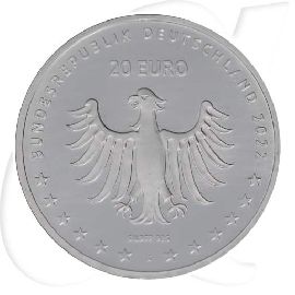 20 Euro Droste-Hülshoff 2022 Deutschland Münzen-Wertseite