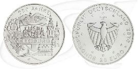20 Euro Freiburg 2020 Münze Vorderseite und Rückseite zusammen