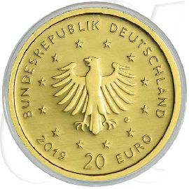 20 Euro Goldmünze 2019 Wanderfalke Münzen-Wertseite