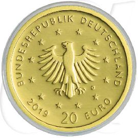 Deutschland 20 Euro Gold 2019 D st Heimische Vögel - Wanderfalke