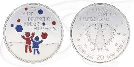 20 Euro Kinderhilfswerk 2022 Deutschland Münze Vorderseite und Rückseite zusammen