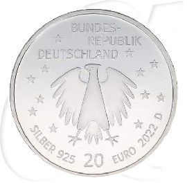 20 Euro Kinderhilfswerk 2022 Deutschland Münzen-Wertseite