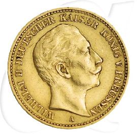 20 Mark Gold Deutsches Reich 1896 Münzen-Bildseite
