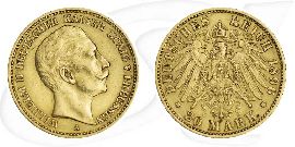 20 Mark Gold Deutsches Reich 1896 Münze Vorderseite und Rückseite zusammen