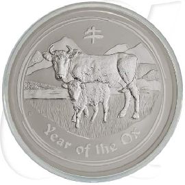 2009 Ochse 8 Dollar Australien Silber Lunar Münzen-Bildseite