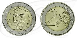 2011 San Marino 2 Euro Umlauf Münze Kurs Münze Vorderseite und Rückseite zusammen
