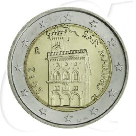 San Marino 2 Euro Kursmünze 2012 prägefrisch/vz-st