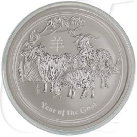 2015 Ziege 8 Dollar Australien Silber Lunar Münzen-Bildseite