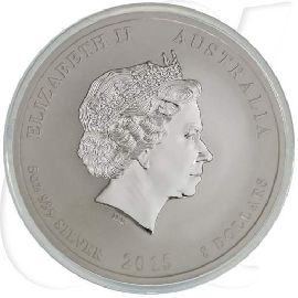 2015 Ziege 8 Dollar Australien Silber Lunar Münzen-Wertseite