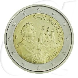 San Marino 2 Euro Kursmünze 2018 st der Heilige Marinus