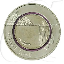 2021 A Polare Zone 5 Euro violetter Ring Berlin Münzen-Bildseite