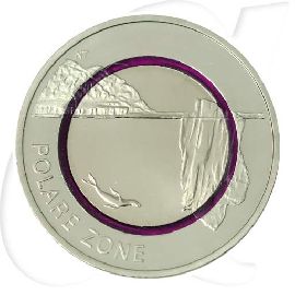 Deutschland 5 Euro 2021 D (München) st Polare Zone violetter Ring