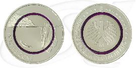 2021 D Polare Zone 5 Euro violetter Ring München Münze Vorderseite und Rückseite zusammen