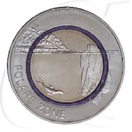 2021 J Polare Zone 5 Euro violetter Ring Hamburg Münzen-Bildseite