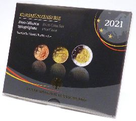 2021 Kursmünzensatz Polierte Platte Deutschland Prägestätte Berlin A OVP