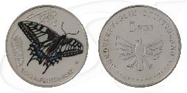 2023-schwalbenschwanz-5-euro-deutschland-wunderwelt-insekten Münze Vorderseite und Rückseite zusammen