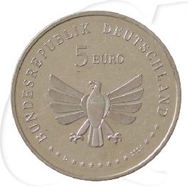 BRD 5 Euro 2024 D (München) vz-st Wunderwelt Insekten - Hirschkäfer Münzen-Wertseite