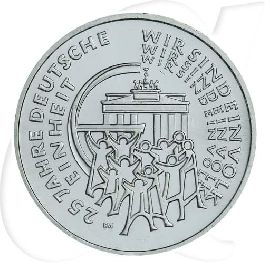 BRD 25 Euro Silber 2015 A st/prägefrisch 25 Jahre Deutsche Einheit Münzen-Bildseite