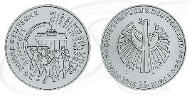 BRD 25 Euro Silber 2015 A st/prägefrisch 25 Jahre Deutsche Einheit Münze Vorderseite und Rückseite zusammen