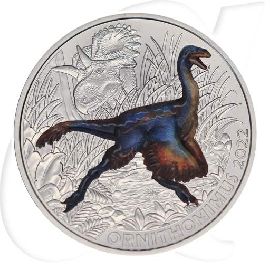 3 Euro 2022 Ornithomimus Österreich Münzen-Bildseite