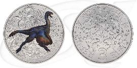 3 Euro 2022 Ornithomimus Österreich Münze Vorderseite und Rückseite zusammen