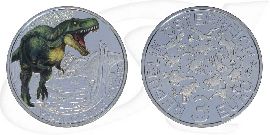 3 Euro Tyrannosaurus Rex 2020 Österreich Münze Vorderseite und Rückseite zusammen