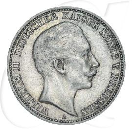3 Mark 1908 Wilhelm Münzen-Bildseite