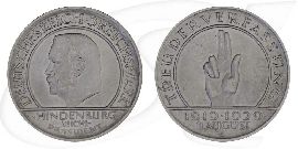 Weimarer Republik 3 Mark 1929 E vz-st Verfassung Schwurhand