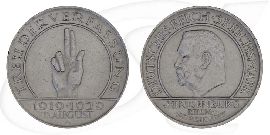 3-mark-umlaufmuenze-1924-weimarer-republik Münze Vorderseite und Rückseite zusammen